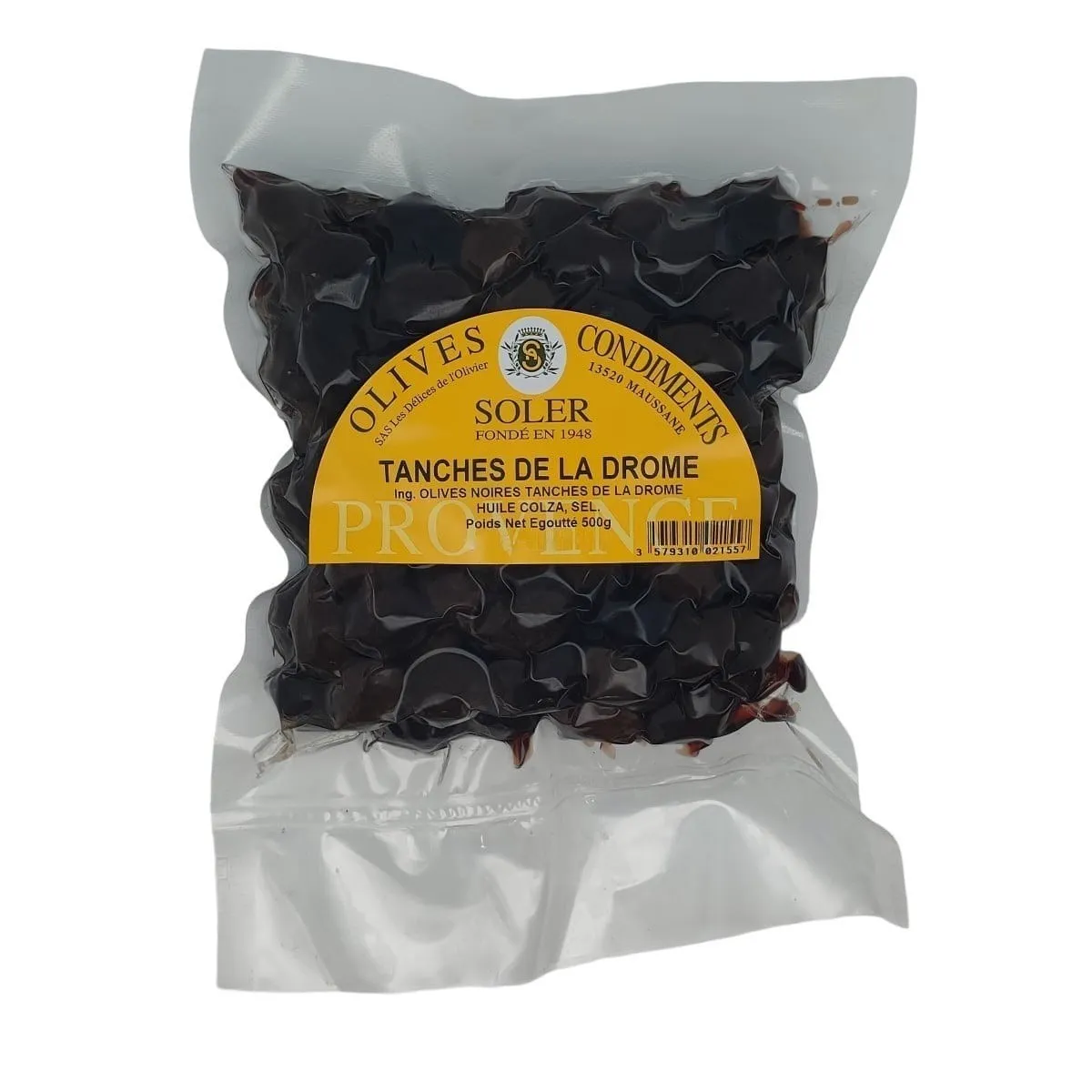 Olives Tanches de la Drome en sachet sous vide de 500 g