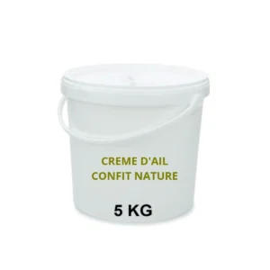 Crème d’Ail Confit Nature Fraiche Seau de 5 Kg - Les Délices de l'Olivier