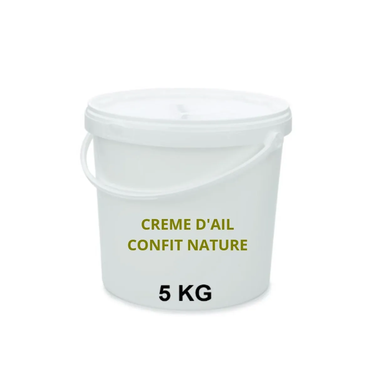 Crème d’Ail Confit Nature Fraiche Seau de 5 Kg - Les Délices de l'Olivier