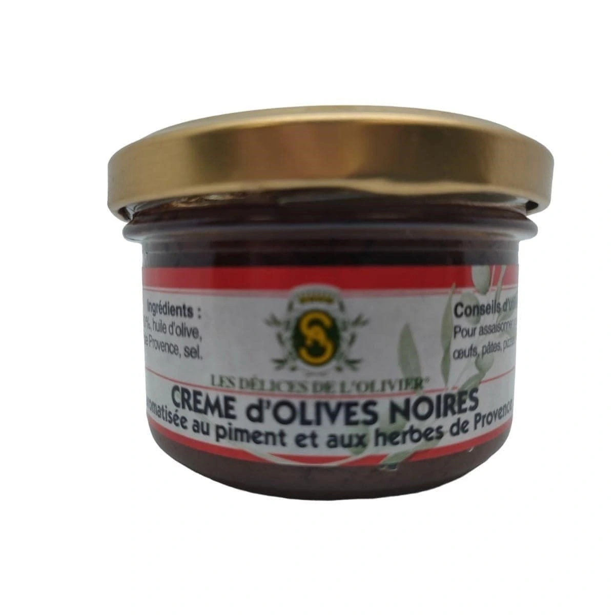 Crème d'olives noires piment herbes