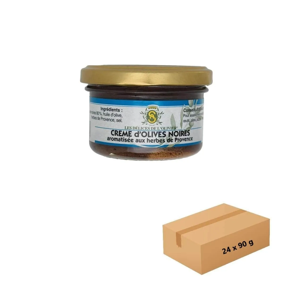 Crème d’Olives Noires aux Herbes de Provence 24×90 g
