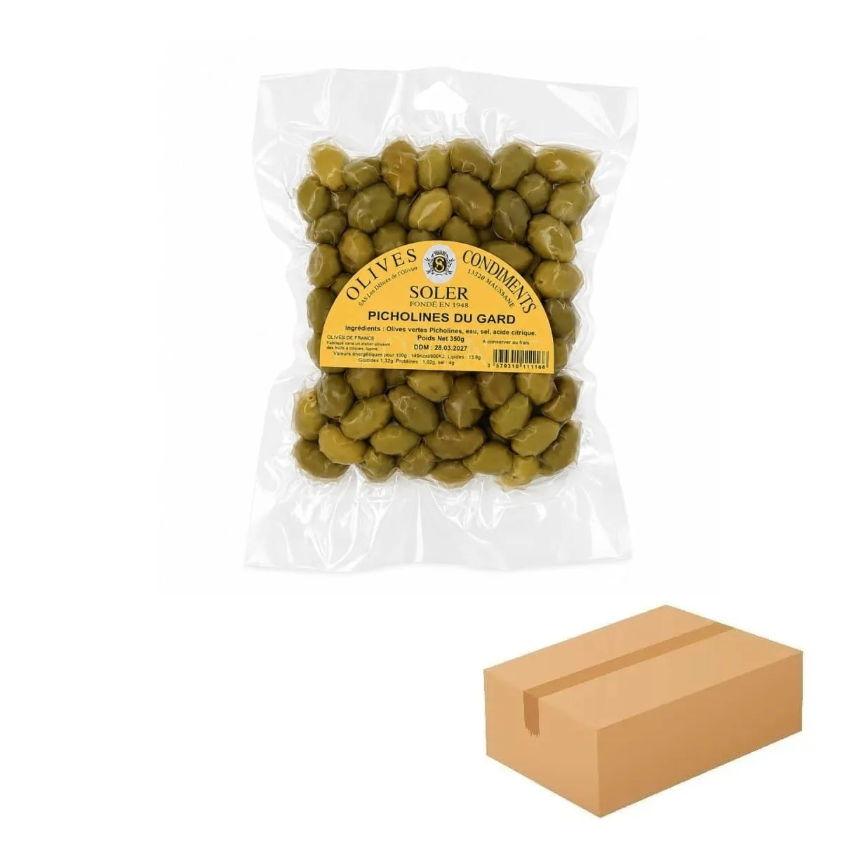 Picholines sous vide carton de 20 x 350g