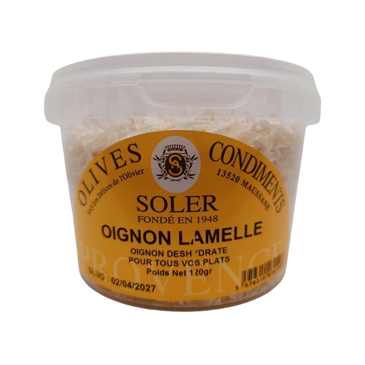 Oignon lamelle en pot de 150 grammes