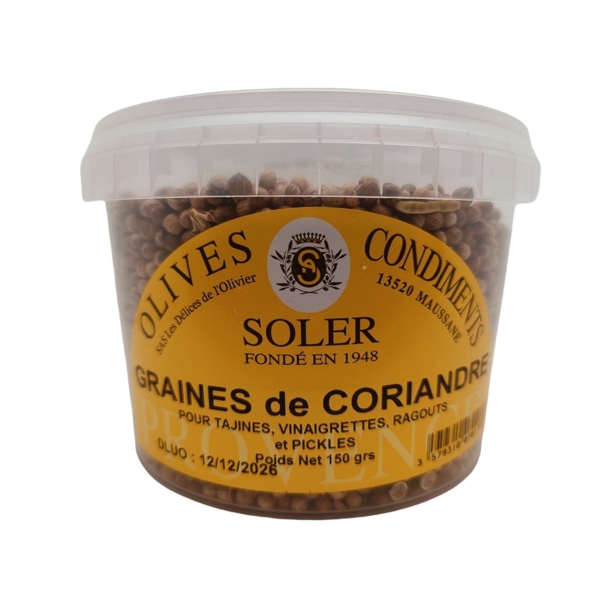 Graines de coriandre en pot de 150 grammes