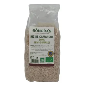 Riz de Camargue Semi-Complet Bio Long 500 g – Cultivé en Camargue