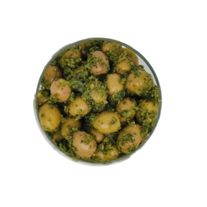 Olives vertes menthe basilic citron