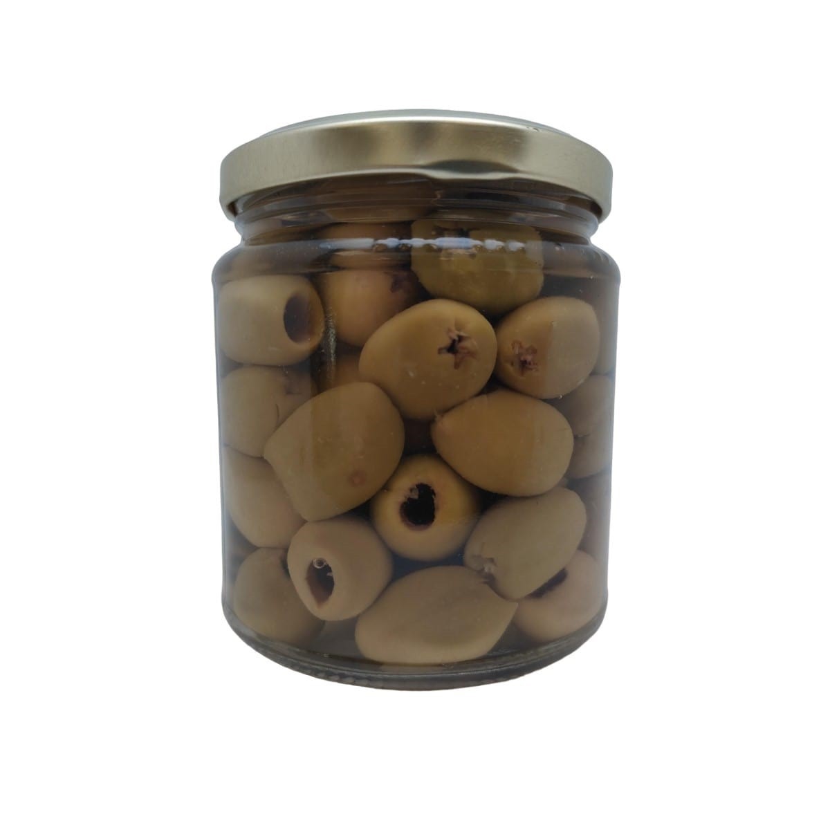 Olives vertes dénoyautées nature en bocal de 180 g