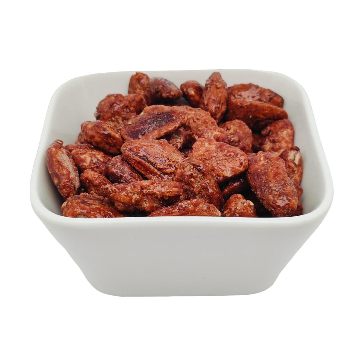 Amandes Caramélisées présentation en plat vue frontale