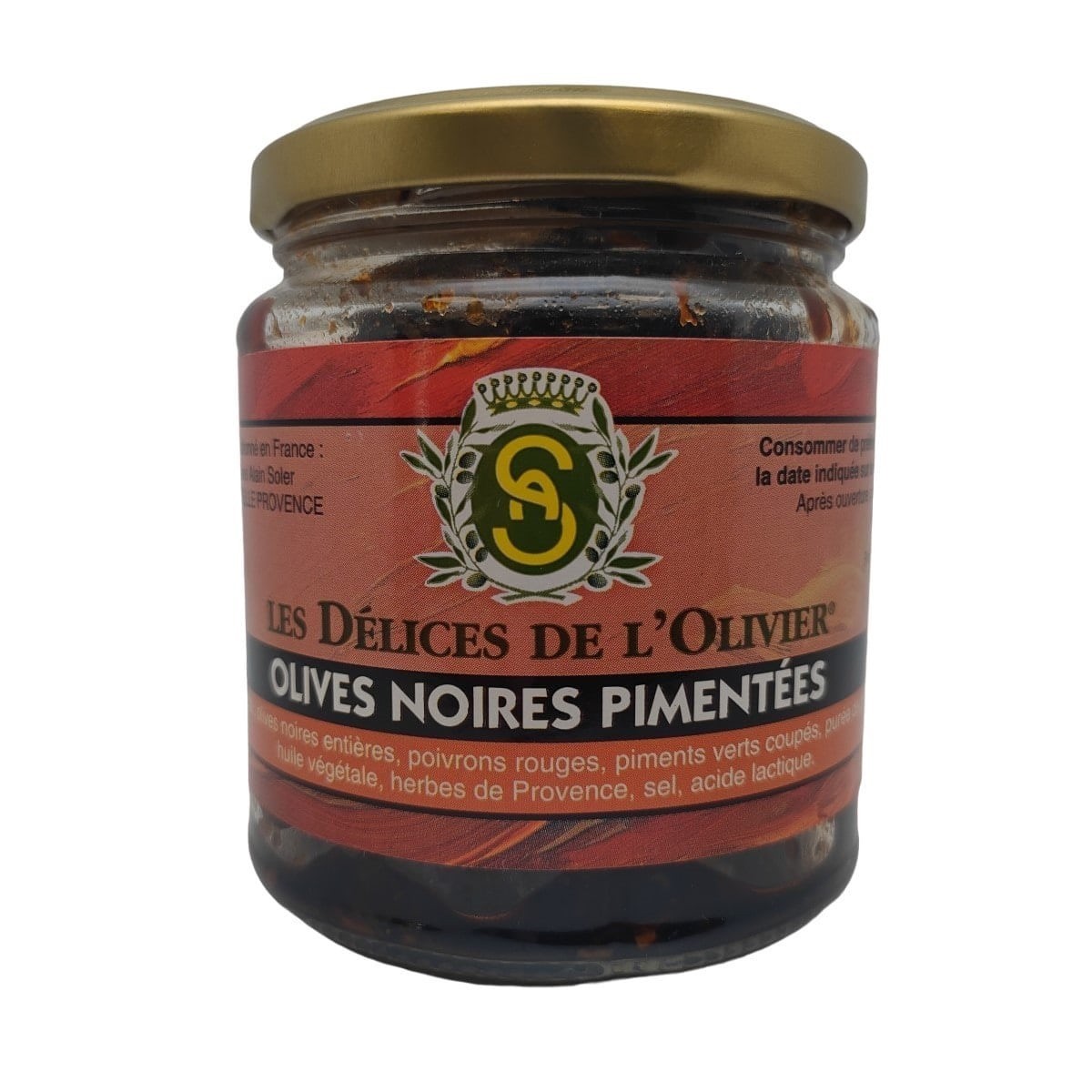 BOCAL OLIVES NOIRES PIMENTEES