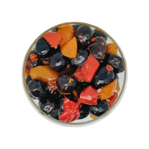 Olives noires pimentées