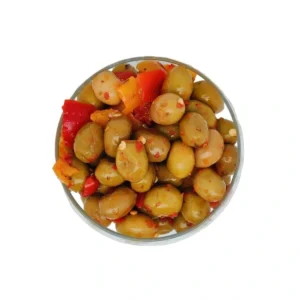 Olives Picholines Vertes Cassées Pimentées - Bocal 190 g