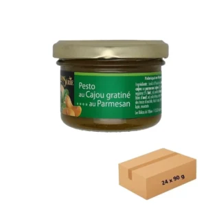 Pesto au Cajou Gratiné au Parmesan 24 x 90 g - Les Délices de l'Olivier