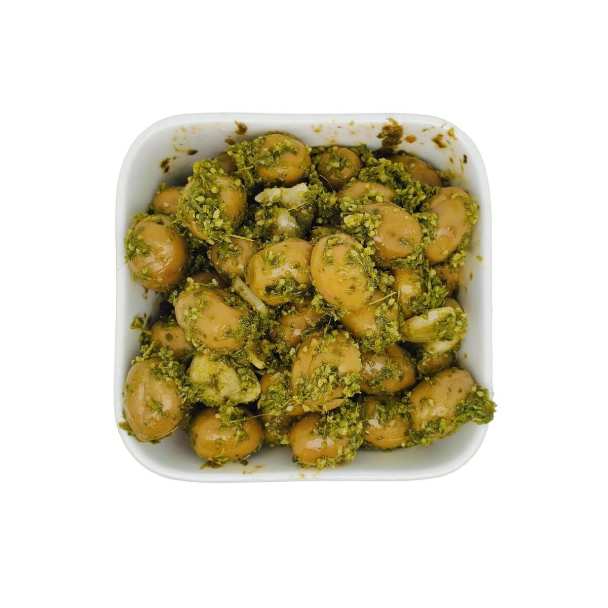 Olives Vertes Cassées au Pistou 250 g Sous Vide