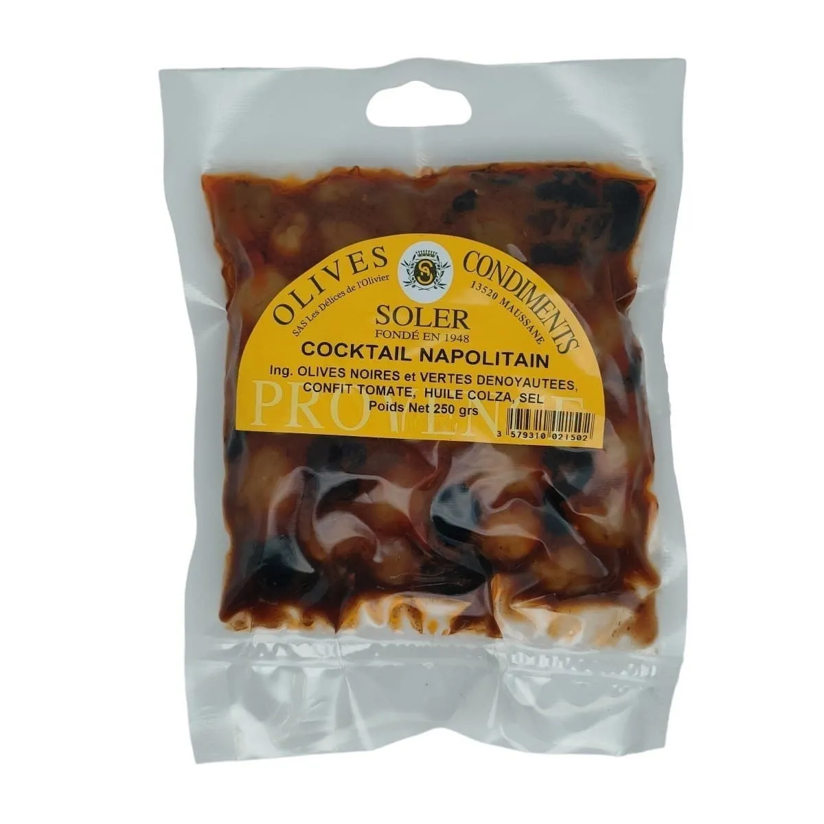 olives cocktail Napolitain en sachet sous vide de 250 g