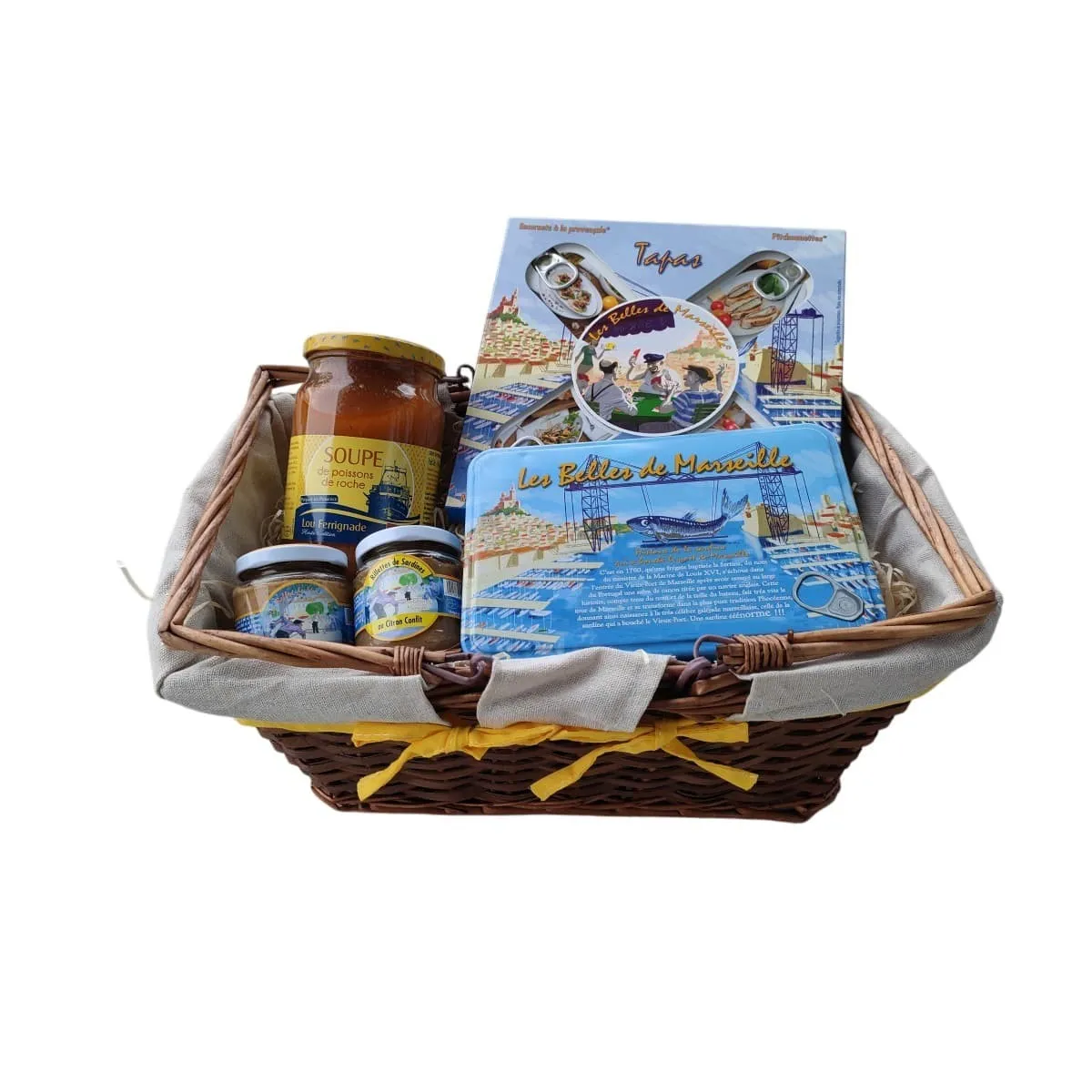 Coffret cadeau - Panier de la Mer 5 Produits - Les Délices de l'Olivier