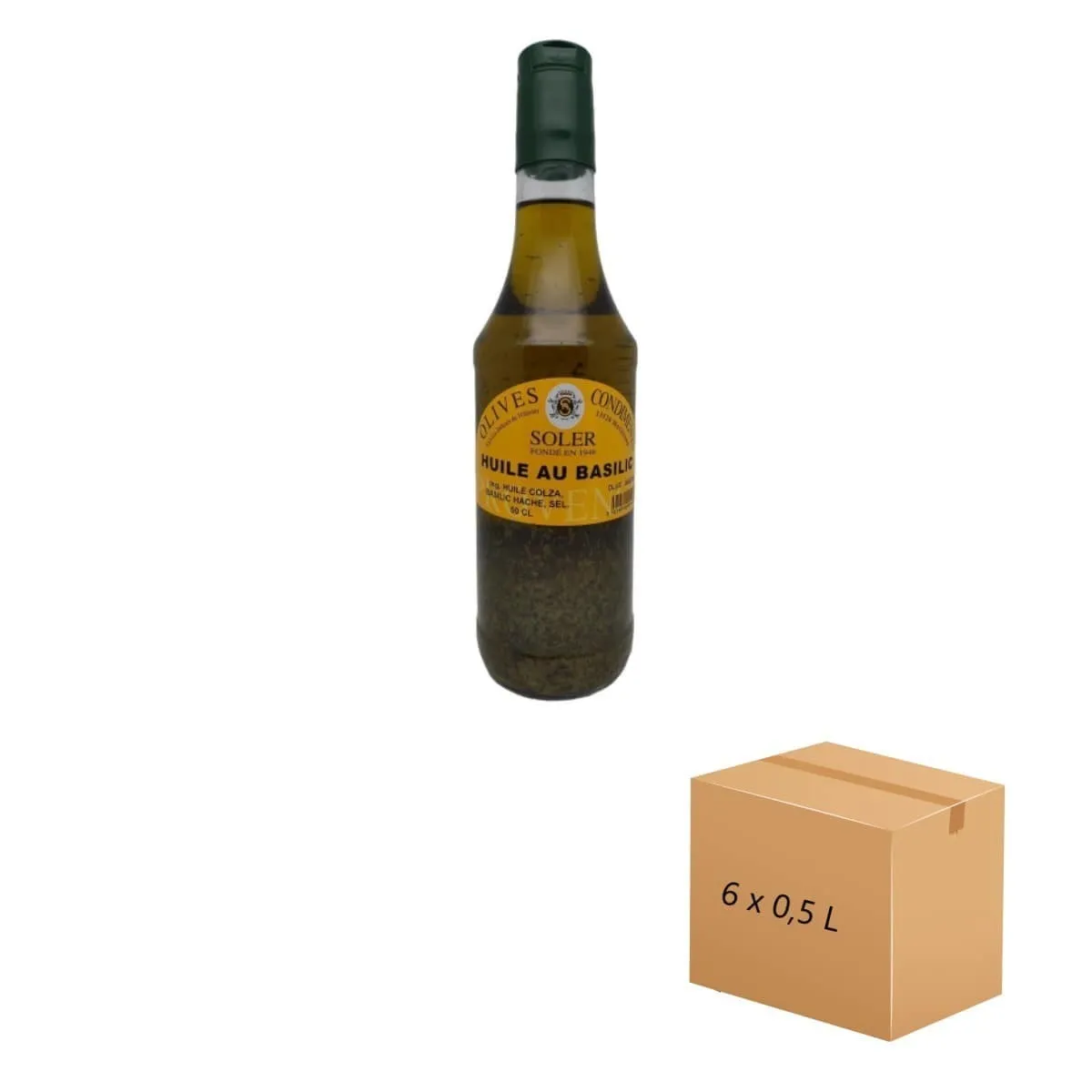 Huile au Basilic 6 x 0,5 L