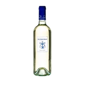 Vin Blanc Isle Saint Pierre 75 cl, Ce vin se distingue par sa robe jaune pâle et brillante. Son nez floral libère des arômes raffinés de fruits blancs.