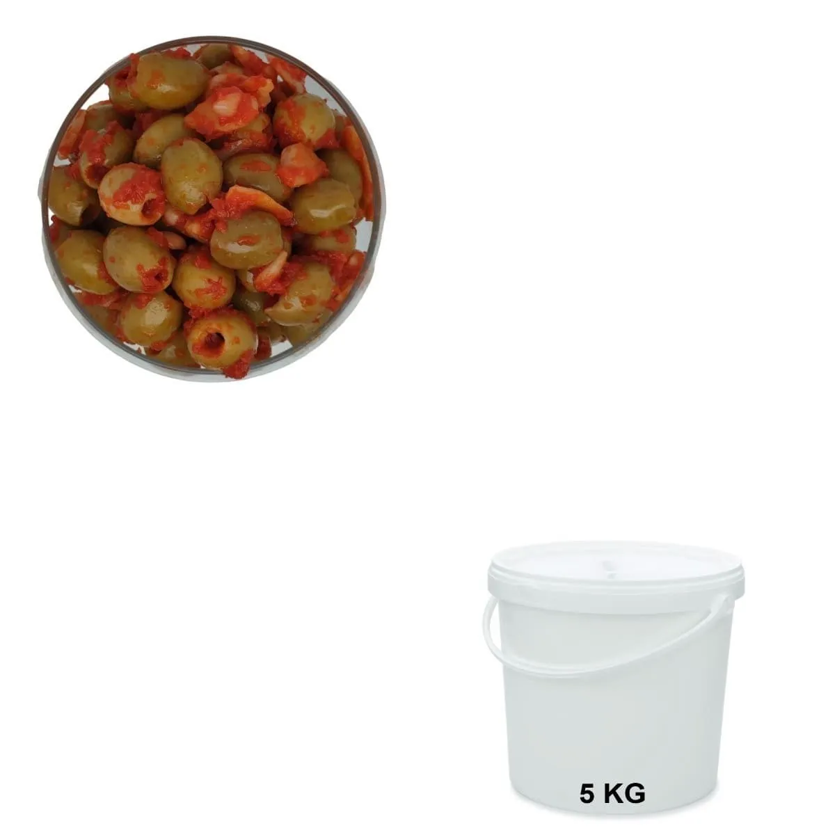 Olives Cocktail Catalane Seau de 5 kg chez Les Délices de l'Olivier grossiste en olives