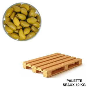 Olives Lucques 30/33 Palette 44 Seaux de 10 kg - Vente d'olives en gros.