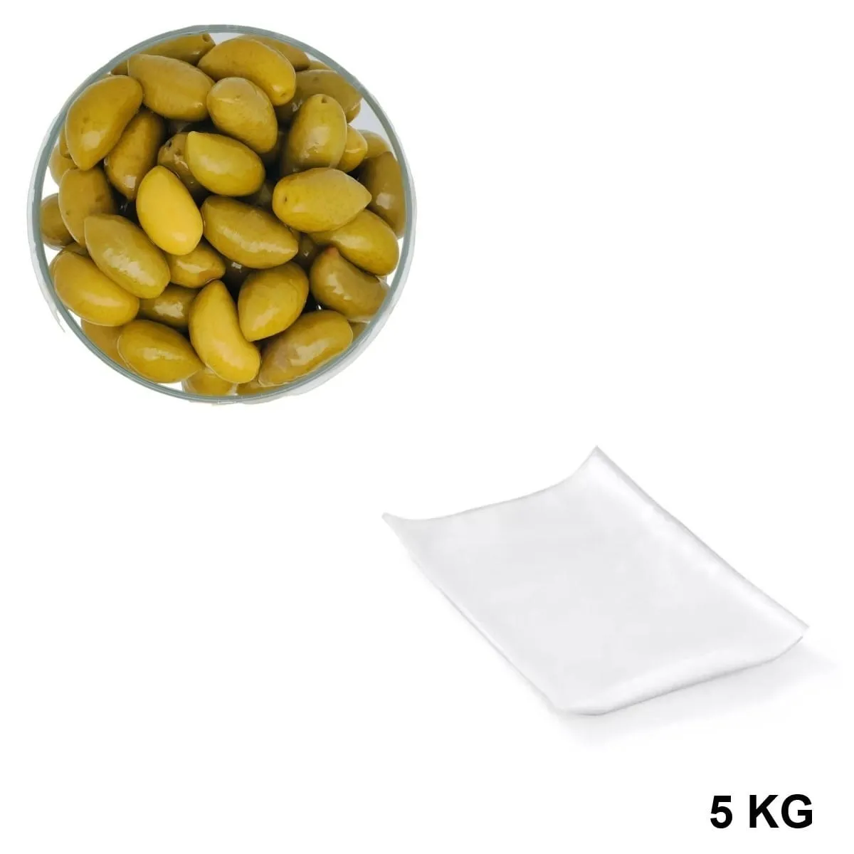 Olives Lucques Sous Vide 5 kg - Grossiste en olives en Provence | Les Délices de l'Olivier.