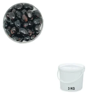 Olives Noires Dénoyautées Seau de 3 kg - Les Délices de l'Olivier, fournisseur d'olives provençal.