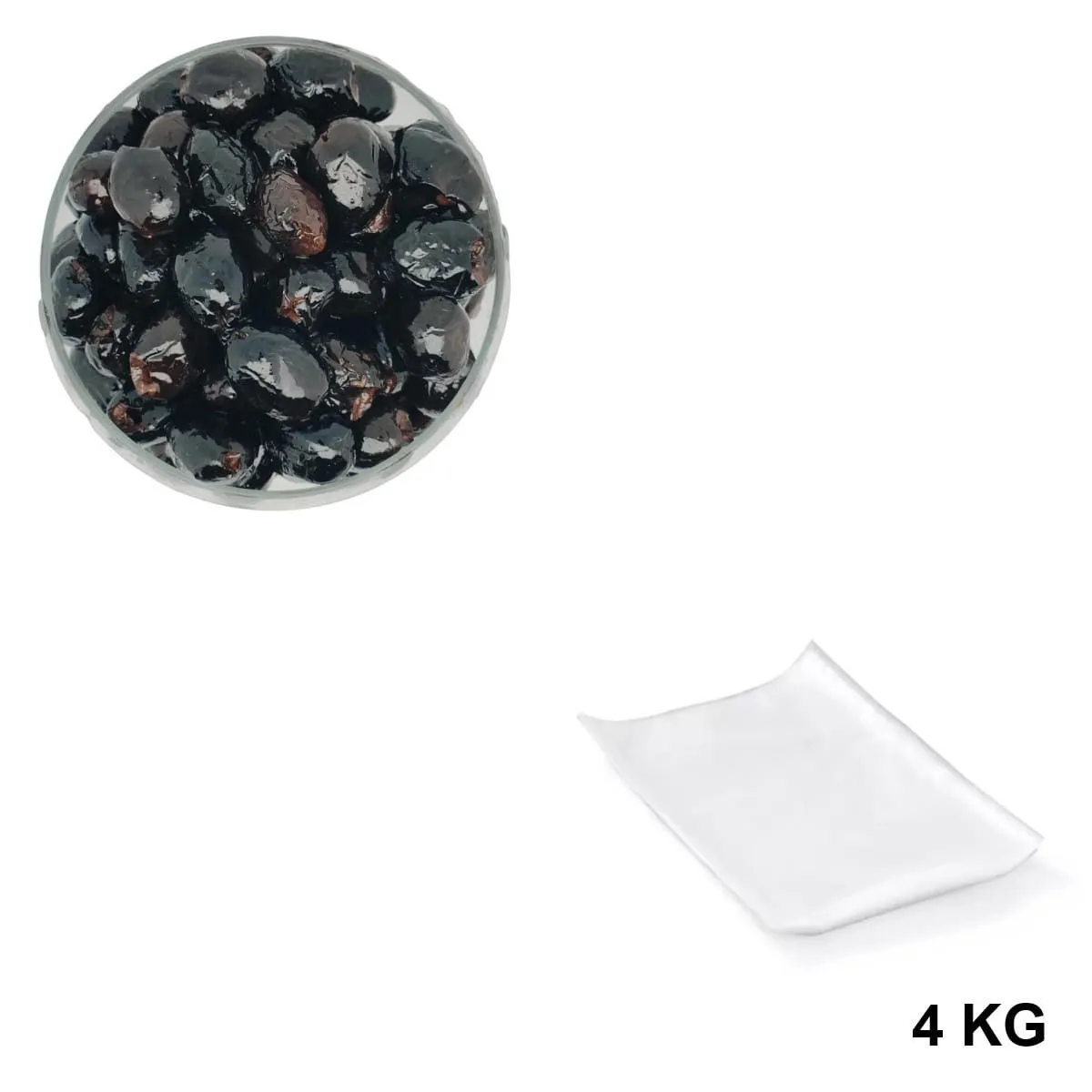 Olives Noires Dénoyautées Sous Vide 4 kg - Grossiste en olives en Provence | Les Délices de l'Olivier.