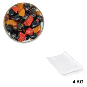 Olives Noires Pimentées Sous Vide 4 kg - Commande en gros chez Les Délices de l'Olivier.