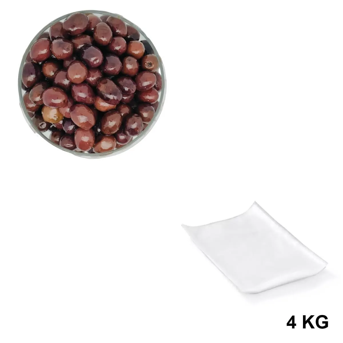 Olives Noires Sauvages Sous Vide 4 kg - Achat en gros d’olives – Les Délices de l'Olivier.