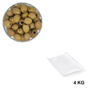 Olives Vertes Dénoyautées Nature Sous Vide 4 kg - Les Délices de l'Olivier, votre grossiste d’olives en Provence.