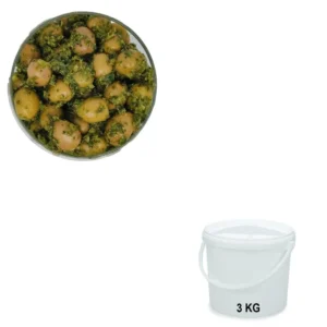 Olives Vertes Menthe Basilic Citron Seau de 3 kg - Grossiste en olives en Provence | Les Délices de l'Olivier.