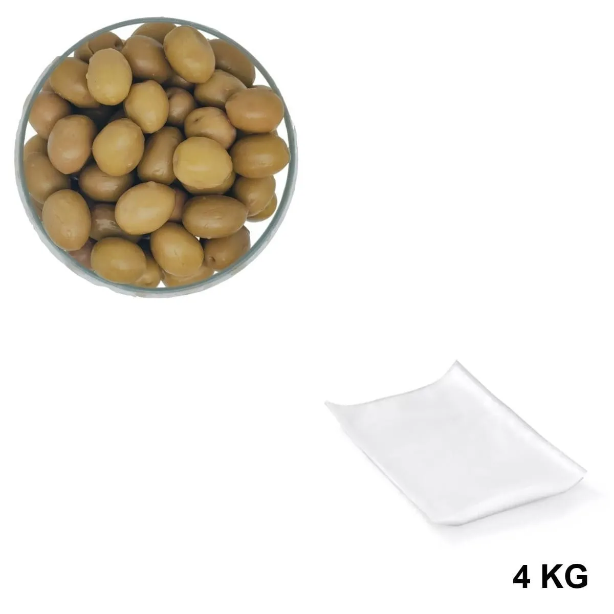 Olives Vertes Nature Sous Vide 4 kg Les Délices de l'Olivier
