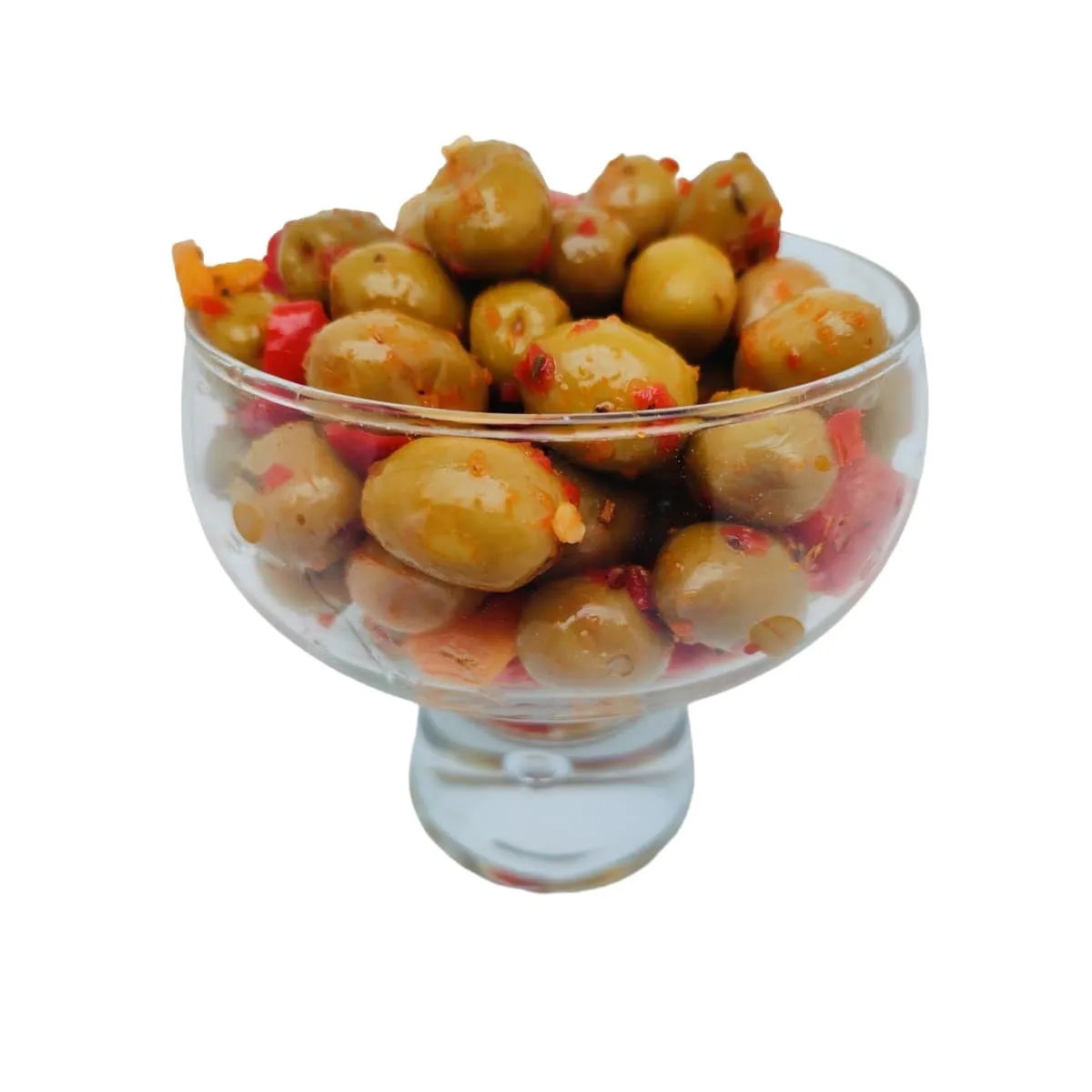 Olives Vertes Pimentées - Épicerie Fine Provençale des Délices de l'Olivier
