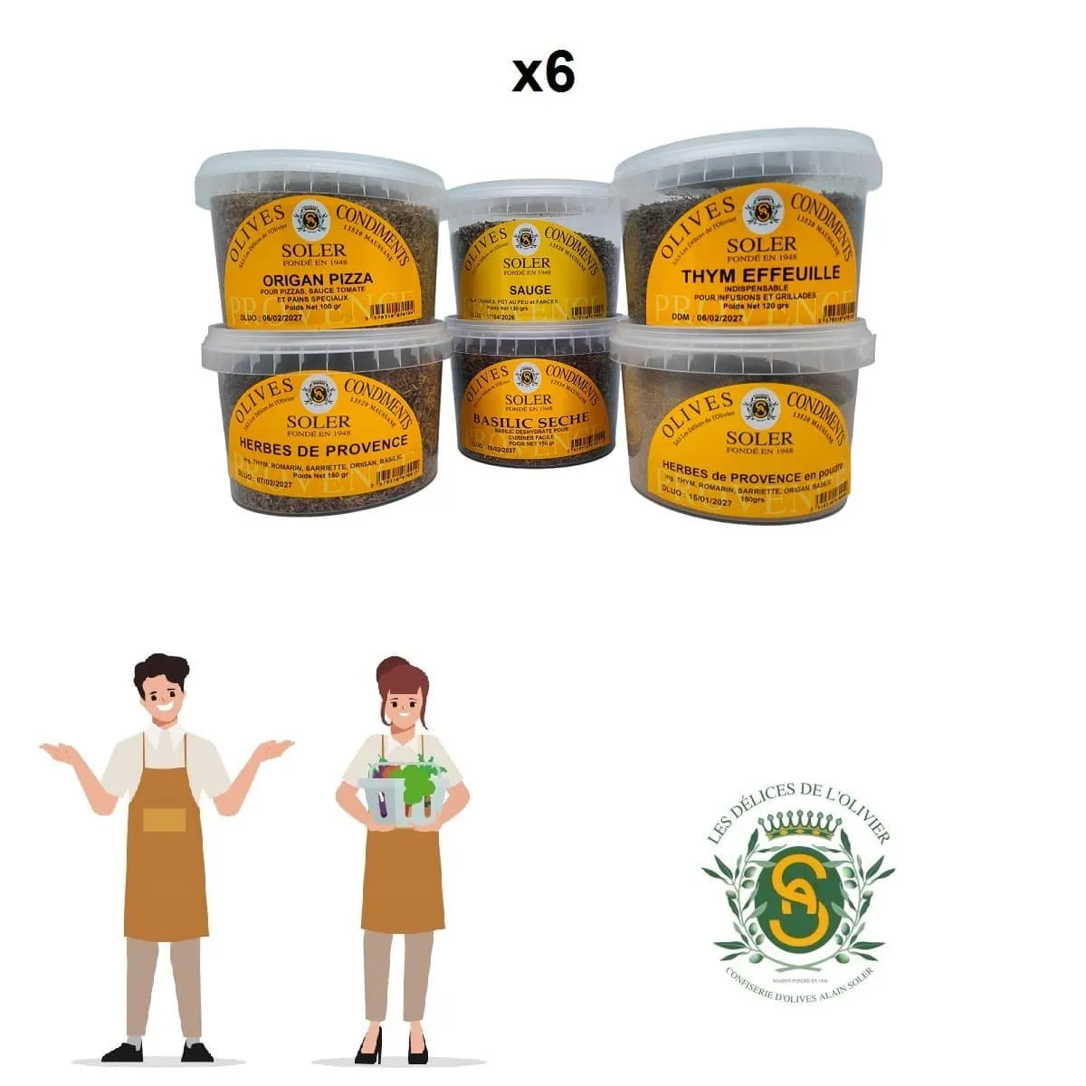 Pack Epicerie Herbes - Les Délices de l'Olivier - Revendeur Herbes Aromatiques