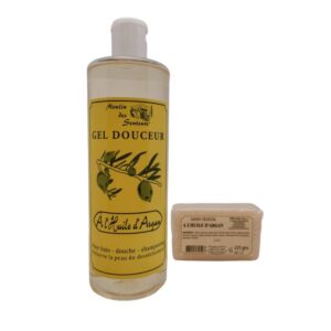 Coffret cadeau gel douche et savon à l'huile d'Argan