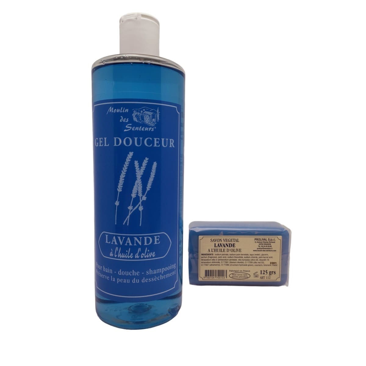 Coffret cadeau gel douche et savon à la lavande