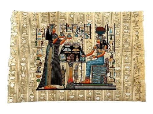 La reine Nefertari offrant de l'huile d'olive