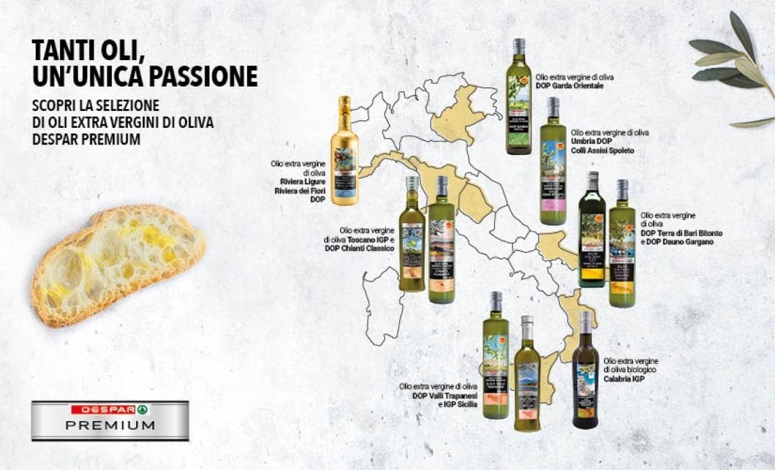 Huile d'olive en Italie, les régions en appellation controlée