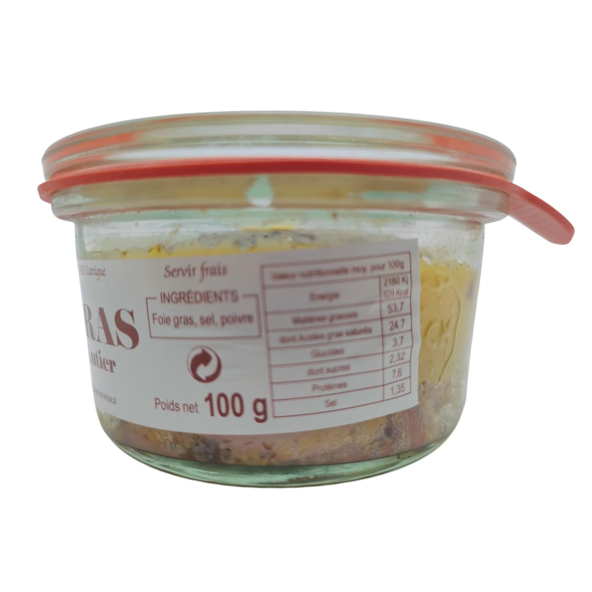 Foie Gras de Canard Entier vue de côté