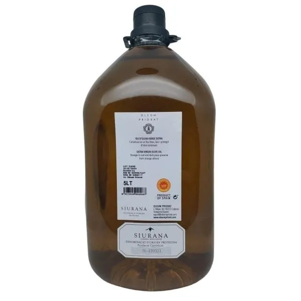 Huile d'olive d'Espagne en bidon de 5 litres, huile espagnole AOP
