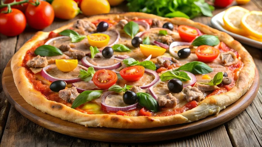 Pizza aux olives Les Délices de l'Olivier