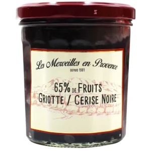 Préparation 65% de fruits griotte cerise noire en pot de 350 g