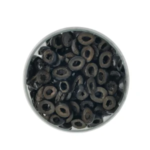 Olives en rondelles idéales pour pizza, cake ou salade.