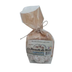 Sachet de biscuits macarons aux cerises Les biscuits de Mumu