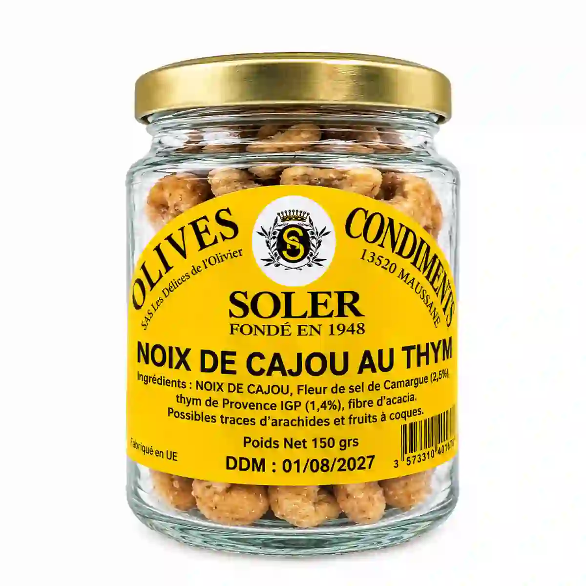 Bocal de noix de cajou au thym